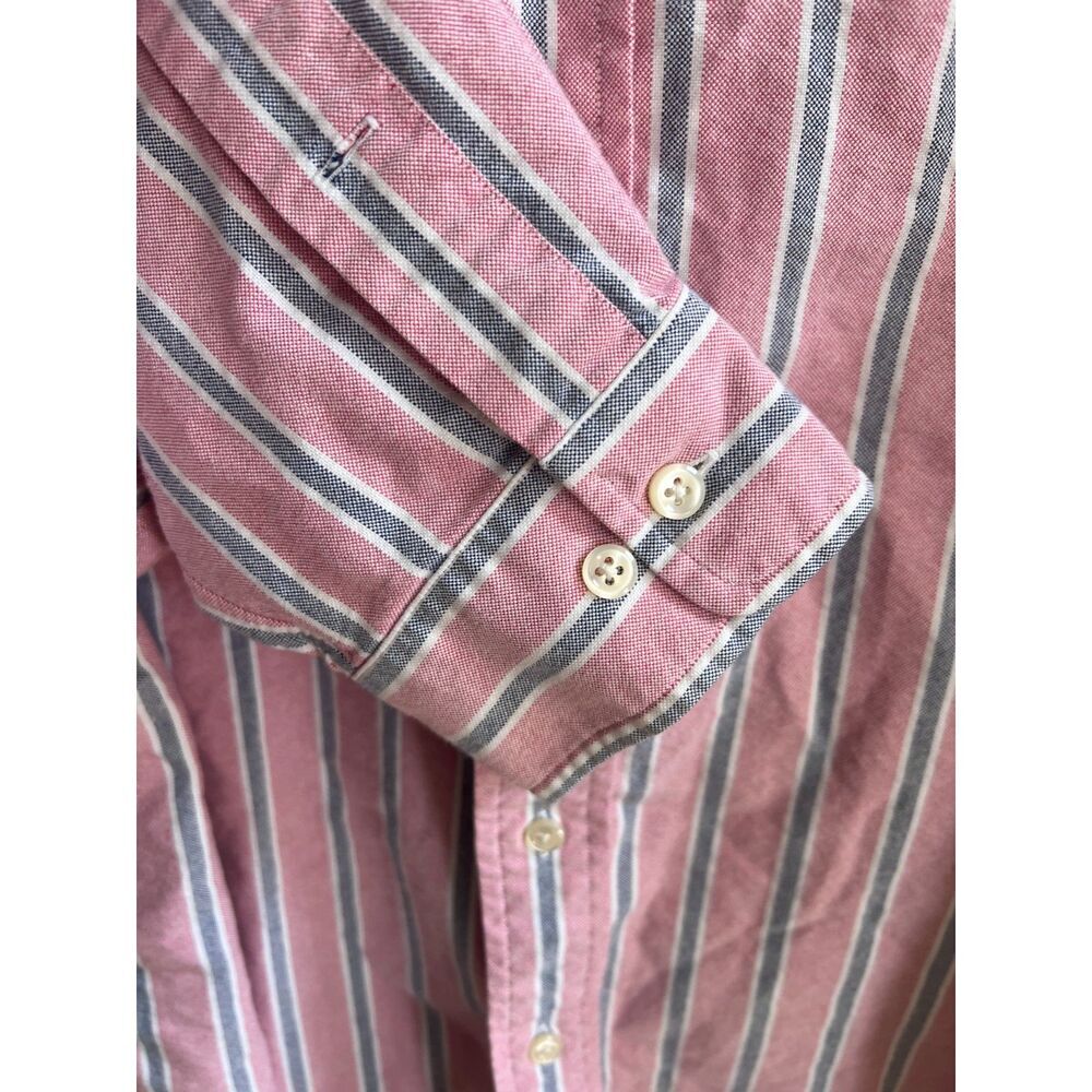 Men’s Ralph Lauren Pink and Chambray Blue Stripe Oxford Shirt - Picture 4 of 4